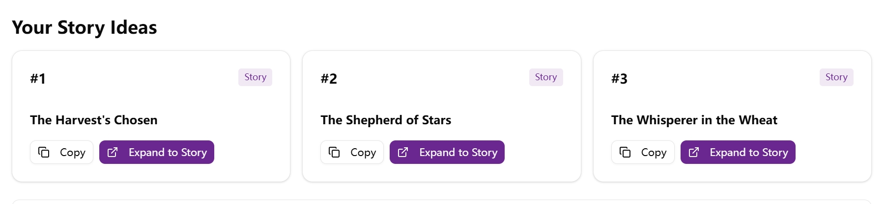 Background Story Generator demo output